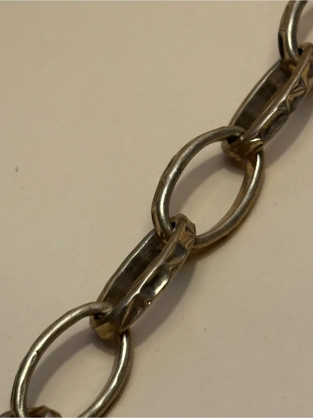 Dana Buchman Matte Gold Textured Link Necklace 29”+2”
